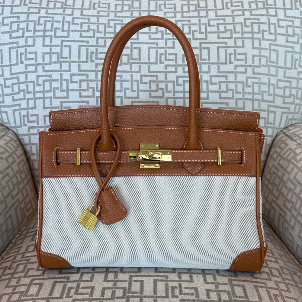 Designer-Inspired Canvas & Vegan
Leather Top Handle +
Crossbody